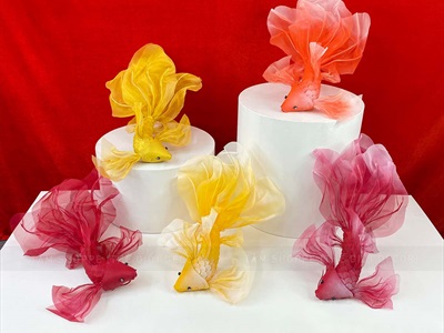 Mô hình cá chép decor Mini [Dáng thon - Nhiều màu] D45cm TCV-CA-06